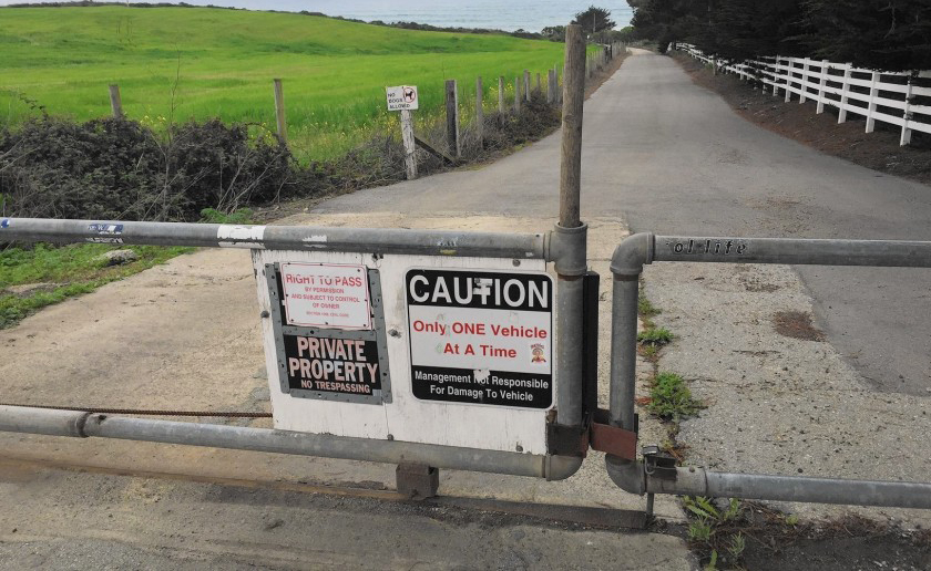 Public access is blocked at Martins Beach, owned by billionaire Vinod Khosla.